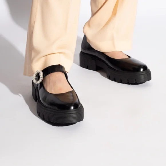 Stuart Weitzman Women's Nolita Gem Mary Jane Flat - Classic Comfort Shoes